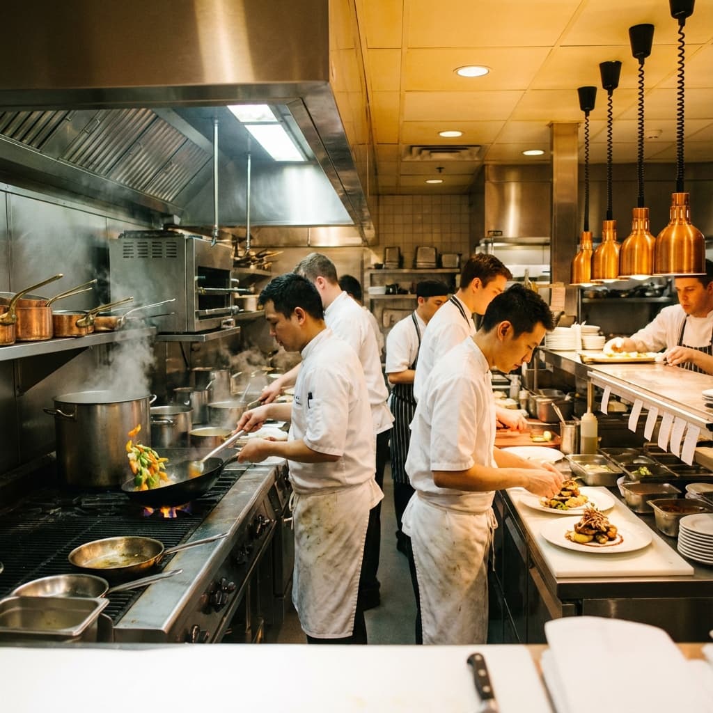 Chef crafting a dish in a Gastroteg designed kitchen